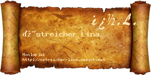 Östreicher Lina névjegykártya